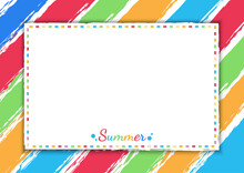 Colorful Frame For Summer Season.