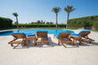 Swimming pool at a luxury tropical holiday villa resort