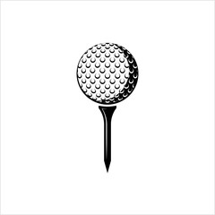 Wall Mural - Golf Ball On Tee Icon