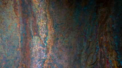 textured metal grunge background brown copper blue abstract light