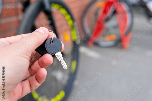 Bike locked securely via u-lock in bicycle parking area. Security, stolen bike