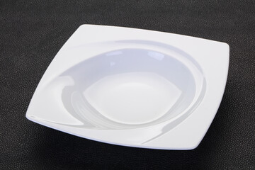 Empty white plate