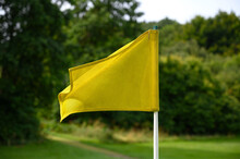 Yellow Golf Flag Ay UK Course