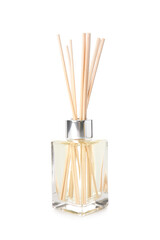 reed diffuser on white background