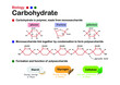 Biology diagram show structure and formation of carbohydrate, made from sugar, monosaccharide and function of starch, glycogen and cellulose.