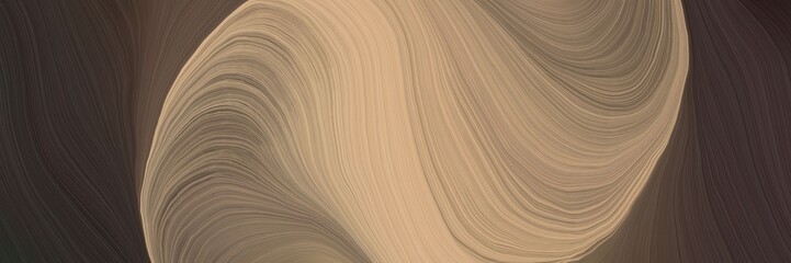 Poster - soft abstract art waves graphic with elegant curvy swirl waves background design with rosy brown, very dark blue and old mauve color