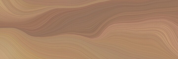 Poster - soft abstract artistic waves graphic with modern soft curvy waves background illustration with pastel brown, tan and rosy brown color