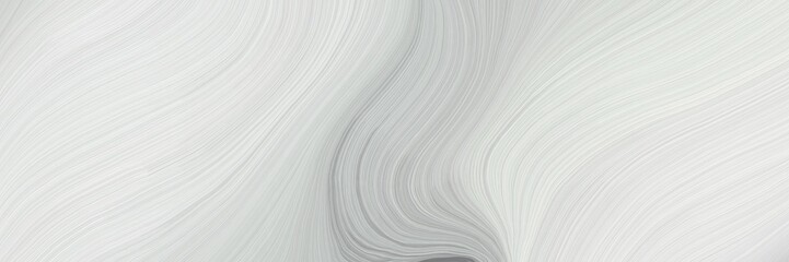 Poster - soft abstract artistic waves graphic with smooth swirl waves background design with light gray, dark gray and silver color