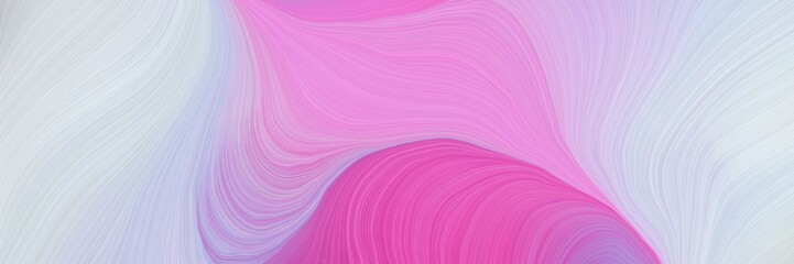 Wall Mural - soft abstract art waves graphic with modern curvy waves background illustration with thistle, light gray and neon fuchsia color