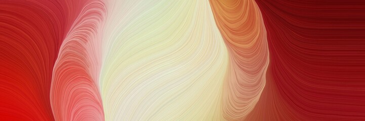 Leinwandbilder - colorful vibrant abstract art waves graphic with modern waves background design with wheat, firebrick and dark salmon color