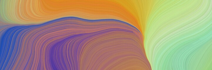 Poster - colorful vibrant creative waves graphic with smooth swirl waves background design with rosy brown, antique fuchsia and light green color