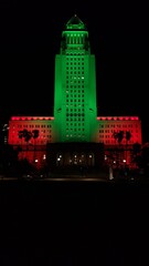 holiday lights at city hall