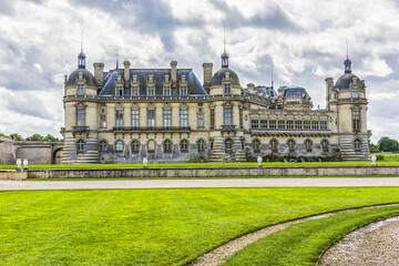 Famous Chateau de Chantilly (Chantilly Castle, 1560), is a historic chateau located in town of Chantilly, Oise, Picardie, France. 