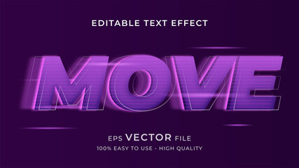Wall Mural - move editable text effect concept