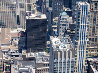 Wall Mural - Manhattan midtown buildings and streets viewed from above