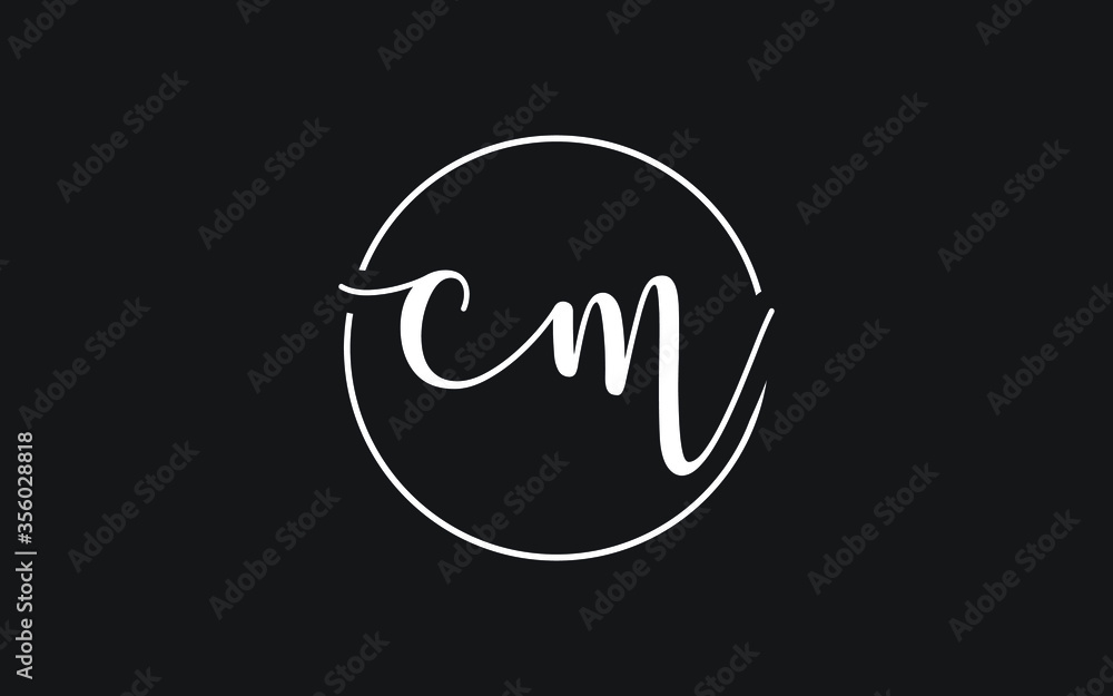 Cm Cursive Vector cm or mc Cursive Letter Initial Logo Design, Vector Template Stock ...