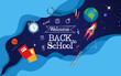 welcome back to school. ready to study. background, template, poster or promotion