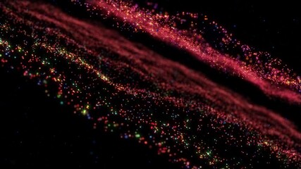 Wall Mural - 4k animated particles in outer space
