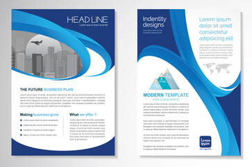 Wall Mural - template vector design for brochure, annualreport, magazine, poster, corporate presentation, portfol