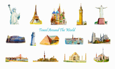  Famous landmarks of the world.