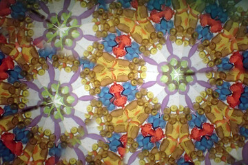 Canvas Print - kaleidoscope from color glass