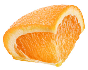 orange slice isolated on white background, clipping path, full depth of field