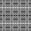 © funkyplayer - Lines, strokes, squares ornament. Stripes, checks wallpaper. Ethnic background. Ethnical folk image. Tribe motif. Ancient mosaic. Dashes, windows backdrop. Digital paper print. Seamless vector art.