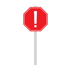 Vector illustration of traffic signs with warning signs.