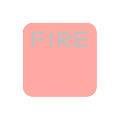 Sticker - Fire, button icon. Simple color vector elements of firefighters icons for ui and ux, website or mobile application