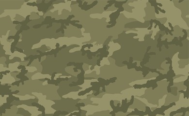 Wall Mural - Camouflage seamless pattern. Shades of sage (grayish- green) color. Little contrast. Useable for hunting and military purposes. 
