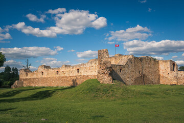 Wall Mural - The ruins of the royal castle from the 14th century in Inowlodz, Lodzkie, Poland