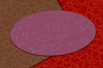 Sticker - Illustration with heart shapes- a cool background