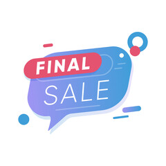 Canvas Print - final sale sticker. market badge design with discount proposition. retail tag isolated on white back