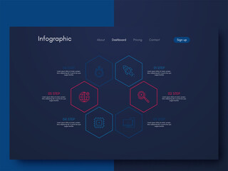 Vector graphic infographics. Template for creating mobile applications, workflow layout, diagram, banner, web design, business infographic reports