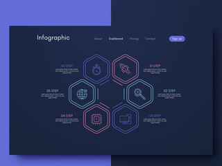 Vector graphic infographics. Template for creating mobile applications, workflow layout, diagram, banner, web design, business infographic reports