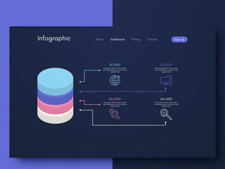 Vector graphic infographics. Template for creating mobile applications, workflow layout, diagram, banner, web design, business infographic reports