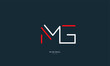 Alphabet letter icon logo MG