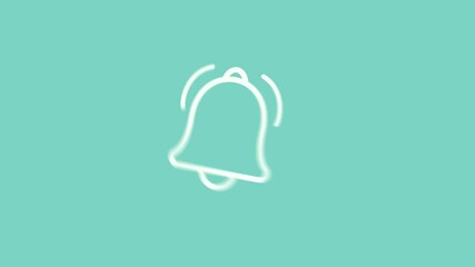 Leinwandbilder - Message notification bell line icon for incoming inbox