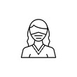 © gunayaliyeva - Avatar, woman, mask icon. Simple line, outline vector elements of viral pandemic icons for ui and ux, website or mobile application
