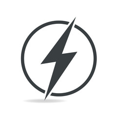 Aufkleber - Lightning, Electric Power Vector Logo Design Element. Energy And Thunder Electricity Symbol