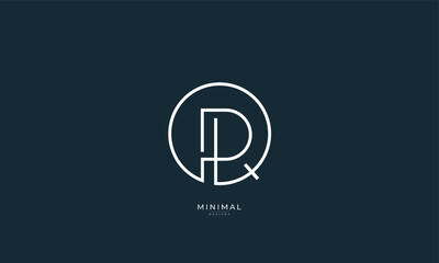 Alphabet letter icon logo QP or PQ