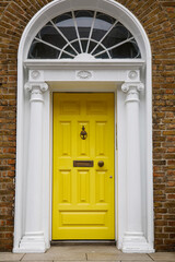 Wall Mural - Colorful georgian doors in Dublin, Ireland. Historic doors in different colors painted as protest against English King George legal reign over the city of Dublin in Ireland