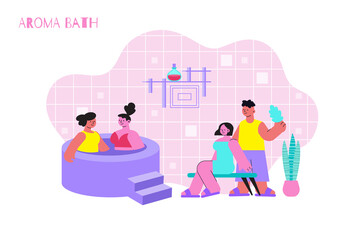 Wall Mural - Aroma Bath Flat Composition