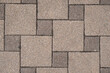Stone pavement in perspective. Stone pavement texture. Granite cobblestoned pavement background. Gray brick stone background