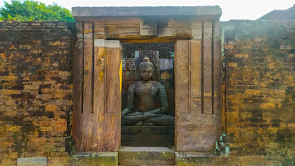 A famous Buddha statue at udayagiri cave, odisha,India. Unseco world heritage site