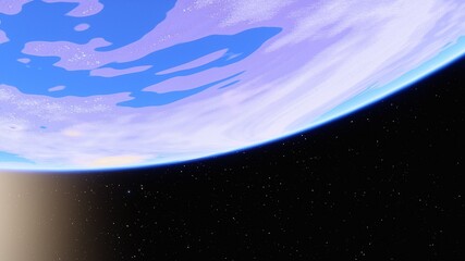 space background, beautiful planet in far space, space background for design, outer space, planets in science fiction, exo-planet, earth-like planet