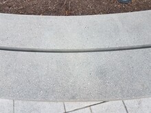 Curved Cement Bench With Line