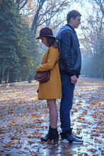Autumn Love Story In Park