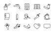 © Jeronimo Ramos - speech bubble and coronavirus icon set, line style