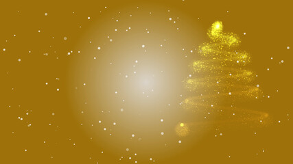 Wall Mural - christmas tree in snowflakes abstract background